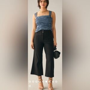 Anthropologie Naomi Crop black pants, size 20W.